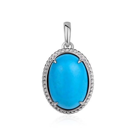 Купить оптом подвеска из серебра с бирюзой 3340Б26380 от Krasnoe