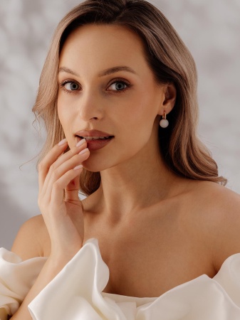 Купить оптом серьги из серебра с кристалл ювелирныйами 2320294318-10 от Krasnoe