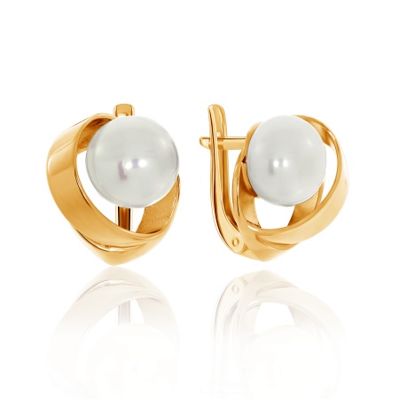 Купить оптом серьги из серебра с жемчугом 2320050846-2 от Krasnoe