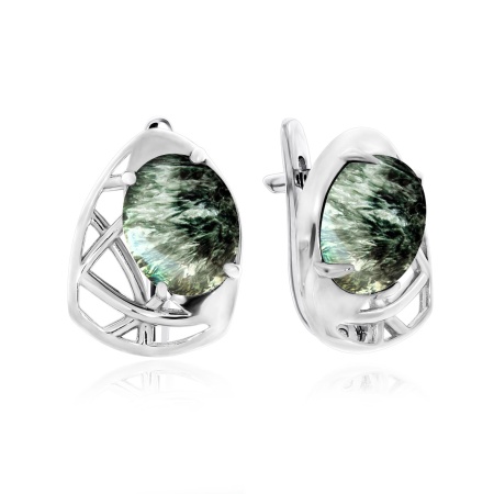 Купить оптом серьги из серебра с серафинитами 2340920988 от Krasnoe