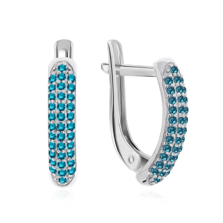 Купить оптом серьги из серебра с ситаллами 2340880167-76 от Krasnoe