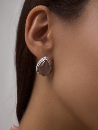 Купить оптом серьги из серебра с агатами 2310390977-21 от Krasnoe