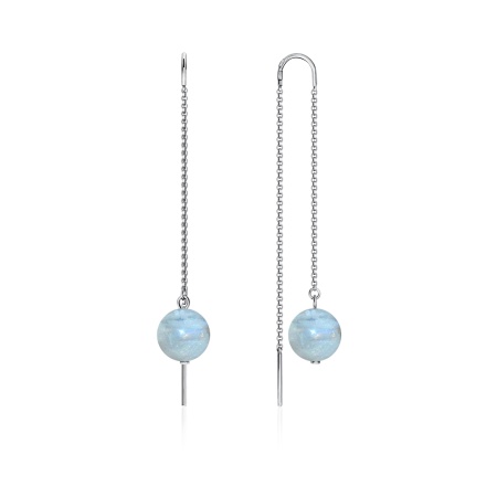 Купить оптом серьги из серебра с лунным камнем 2340930710-1-2 от Krasnoe