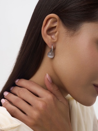 Купить оптом серьги из серебра с кошачий глазами 2340264318-21 от Krasnoe