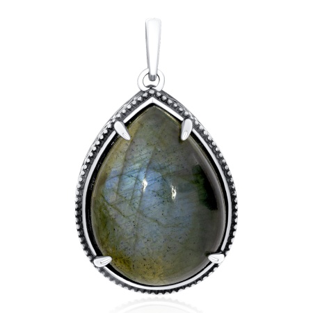 Купить оптом подвеска из серебра с лабрадоритом 3310Л05795 от Krasnoe