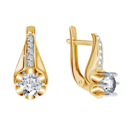 Купить оптом серьги из серебра с фианитами 2329200072 от Krasnoe