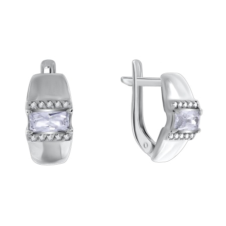 Купить оптом серьги из серебра с фианитами 2340200266 от Krasnoe