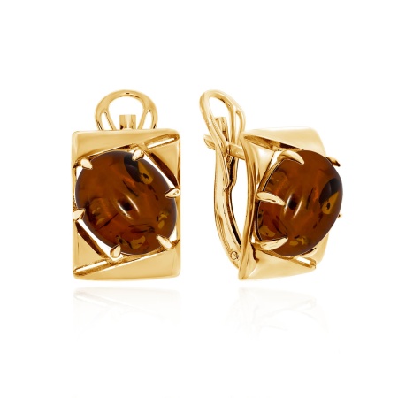 Купить оптом серьги из серебра с янтарём 2320481395 от Krasnoe