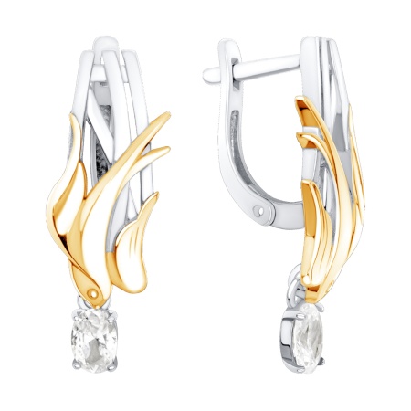 Купить оптом серьги из серебра с фианитами 2350204603 от Krasnoe