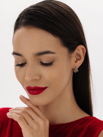 Купить оптом серьги из серебра с ситаллами 2317С32128-51 от Krasnoe