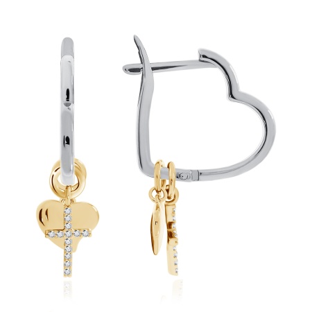 Купить оптом серьги из серебра с фианитами 2350201894л-4 от Krasnoe