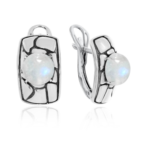 Купить оптом серьги из серебра с лунным камнем 2310931753 от Krasnoe
