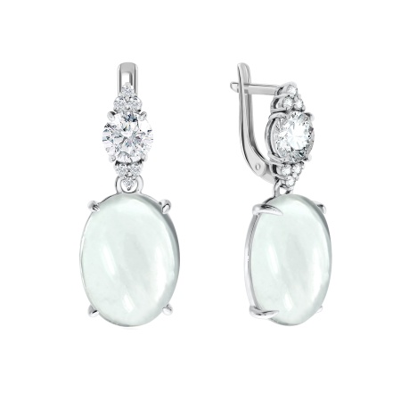 Купить оптом серьги из серебра с фианитами 2340200936 от Krasnoe