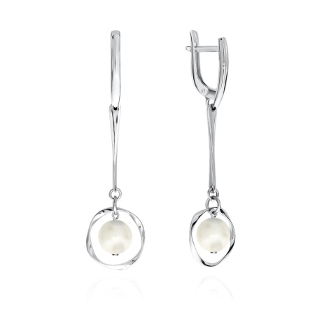 Купить оптом серьги из серебра с жемчугами 2340240778 от Krasnoe