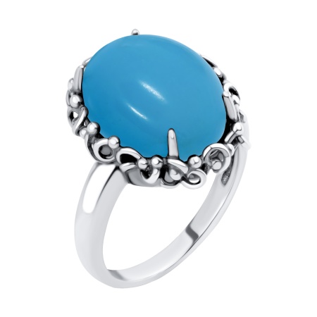Купить оптом кольцо из серебра с бирюзой 1310Б25805 от Krasnoe