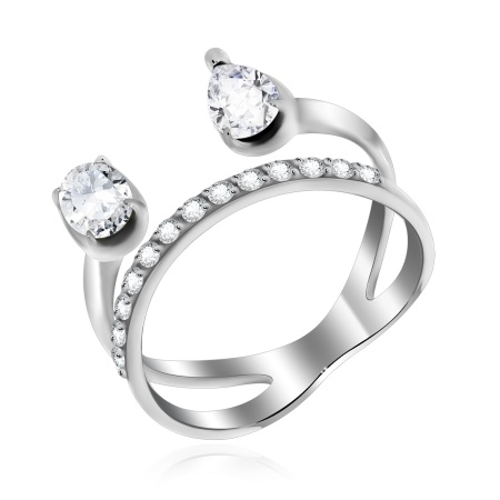 Купить оптом кольцо из серебра с фианитами 1340200287 от Krasnoe