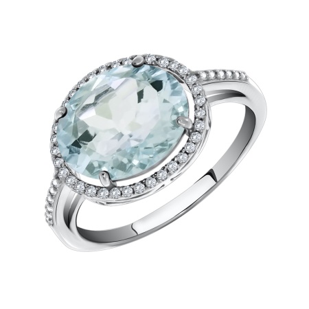 Купить оптом кольцо из серебра с кварцем и фианитами 1340180139-79 от Krasnoe