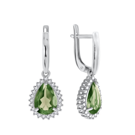 Купить оптом серьги из серебра с фианитами 2340200148л-69 от Krasnoe