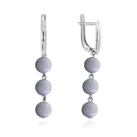 Купить оптом серьги из серебра с агатами 2340390309-84 от Krasnoe