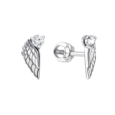 Купить оптом пусеты из серебра с фианитами 2340205447 от Krasnoe