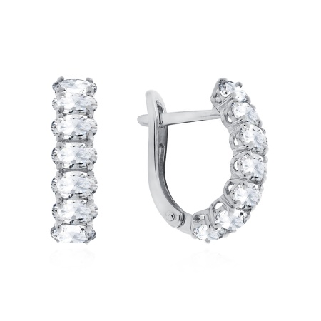 Купить оптом серьги из серебра с фианитами 2340201723 от Krasnoe