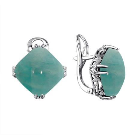 Купить оптом серьги из серебра с амазонитами 2340371861 от Krasnoe
