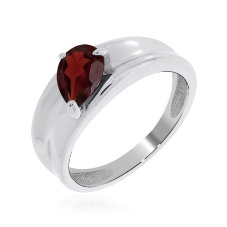 Купить оптом кольцо из серебра с гранатом 1340151672 от Krasnoe