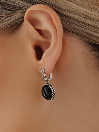 Купить оптом серьги из серебра с агатами 2310395793-20 от Krasnoe