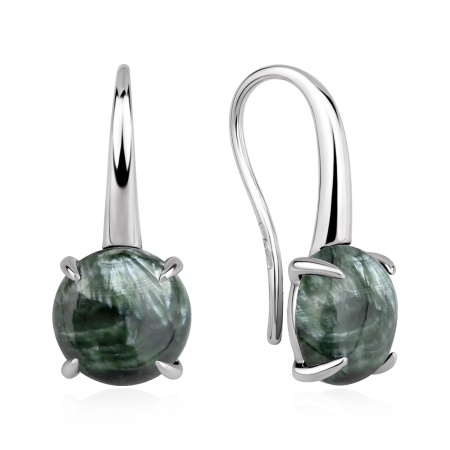 Купить оптом серьги из серебра с серафинитами 2340924925 от Krasnoe