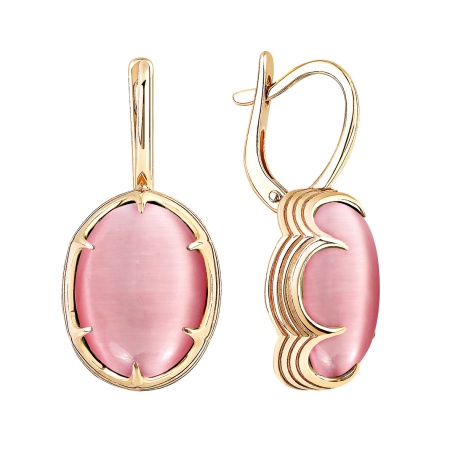 Купить оптом серьги из серебра с кошачий глазами 2320265175-30 от Krasnoe