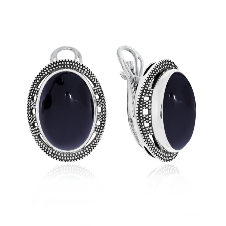 Купить оптом серьги из серебра с агатами 2310390981-20 от Krasnoe