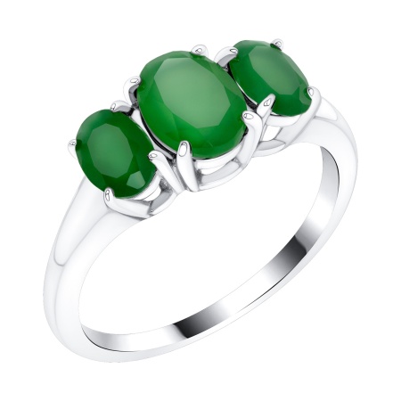 Купить оптом кольцо из серебра с агатами 1340395744-60 от Krasnoe