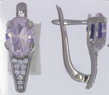 Купить оптом серьги из серебра с кристаллами 3707013117л от Krasnoe