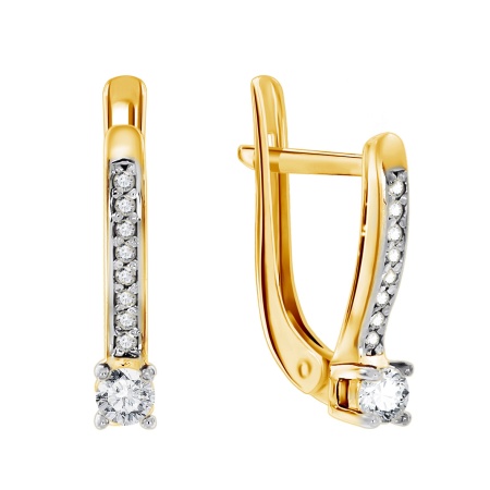 Купить оптом серьги из серебра с фианитами 2329200205 от Krasnoe