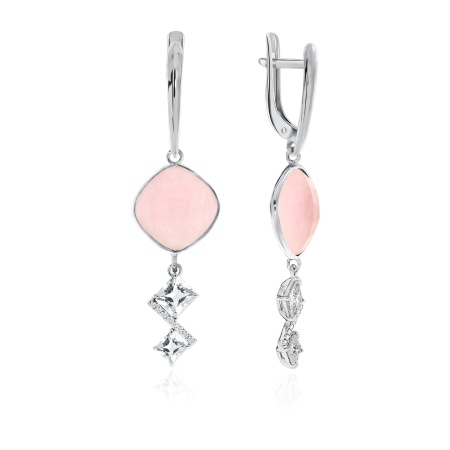 Купить оптом серьги из серебра с агатами и фианитами 2340392903-30 от Krasnoe