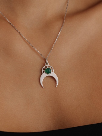 Купить оптом подвеска из серебра с агатом 3340391961-60 от Krasnoe