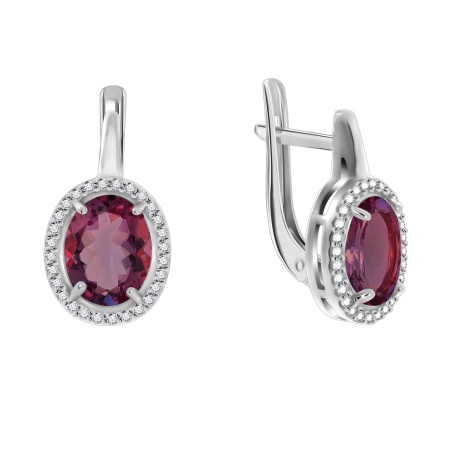 Купить оптом серьги из серебра с кристалл ювелирныйами 2340290282л-33 от Krasnoe