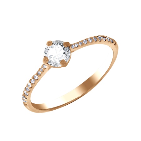 Купить оптом кольцо из серебра с фианитами 1320200204 от Krasnoe