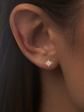 Купить оптом пусеты из серебра с фианитами 2320204779л от Krasnoe