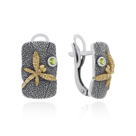 Купить оптом серьги из серебра с ситаллами 2317881768-65 от Krasnoe