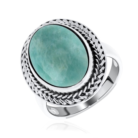 Купить оптом кольцо из серебра с амазонитом 1310370966 от Krasnoe