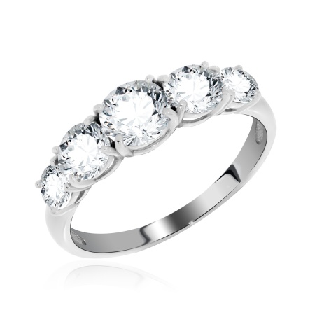 Купить оптом кольцо из серебра с фианитами 1340201320 от Krasnoe