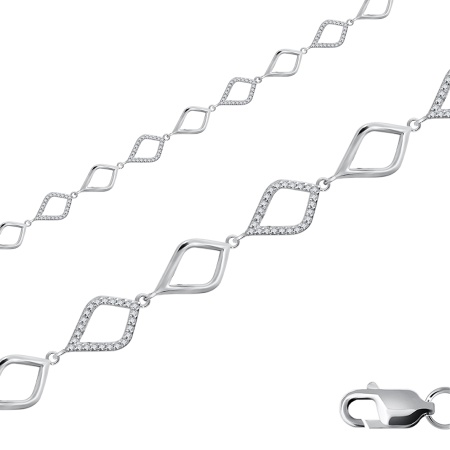 Купить оптом браслет из серебра с фианитами 4340200776л от Krasnoe