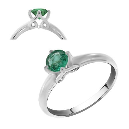 Купить оптом кольцо из серебра с изумрудом 1340010135 от Krasnoe