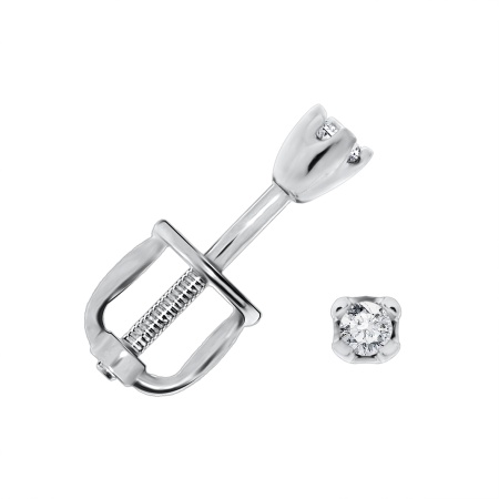 Купить оптом пусеты из серебра с фианитами П340201117 от Krasnoe