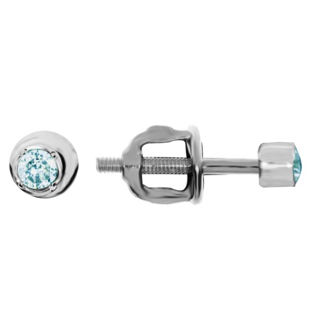 Купить оптом пусеты из серебра с фианитами 2340204083-73 от Krasnoe