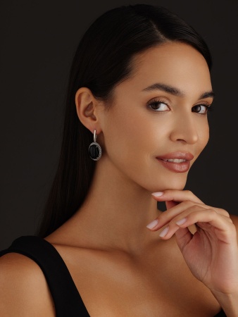 Купить оптом серьги из серебра с агатами 2310390963-20 от Krasnoe