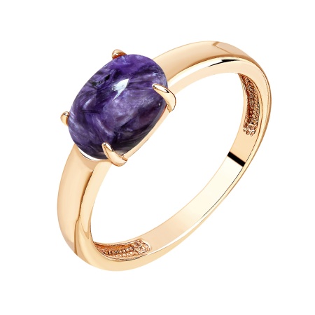 Купить оптом кольцо из серебра с чароитом 1320461878 от Krasnoe