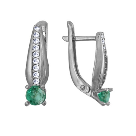 Купить оптом серьги из серебра с фианитами 3987012923л-6 от Krasnoe