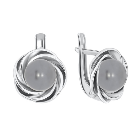 Купить оптом серьги из серебра с жемчугами 2340050848-21 от Krasnoe